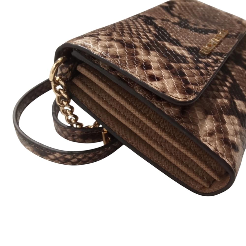 Michael Kors Brown Snake Skin Print Adjustable Strap Crossbody Bag - Picture 5 of 6